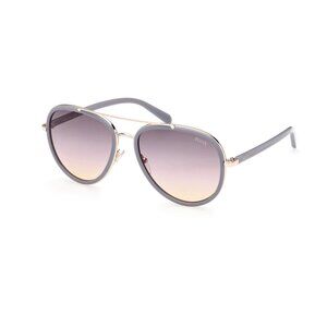 NEW Authentic Emilio Pucci EP0185 Grey Gradient Pilot sunglasses